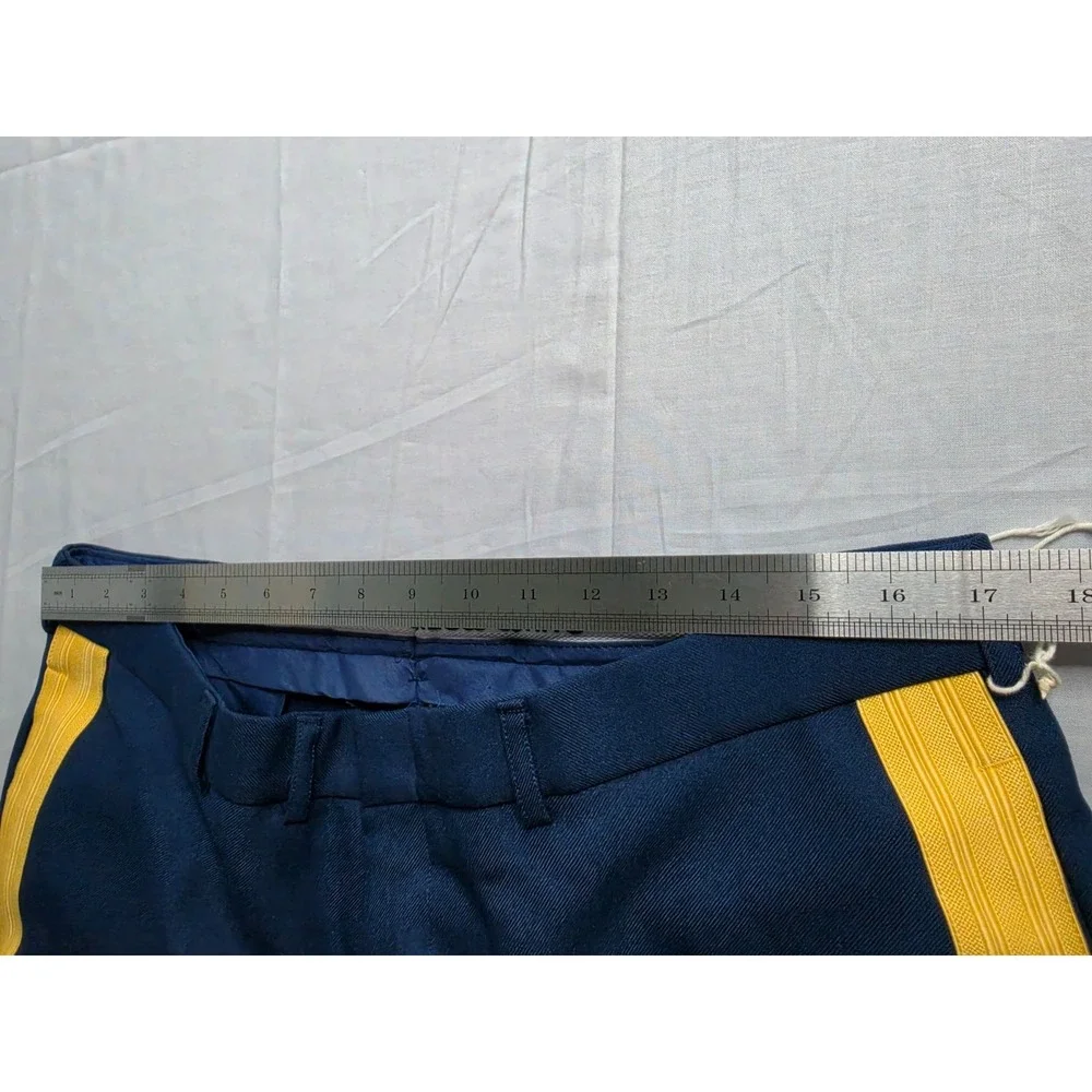 Marlow White NCO Army Uniform Dress Pants Men 38R Blue Stripe High-Rise Military